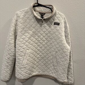 Eddie Bauer Quilted Pullover in Light Gray